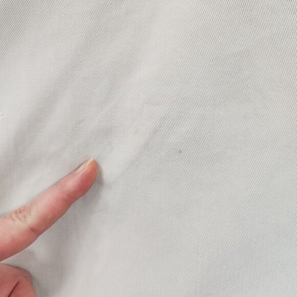 Eddie Bauer Shorts Men 40 Off White Cream Flat Front Chino Cotton Classic Casual - Picture 4 of 16